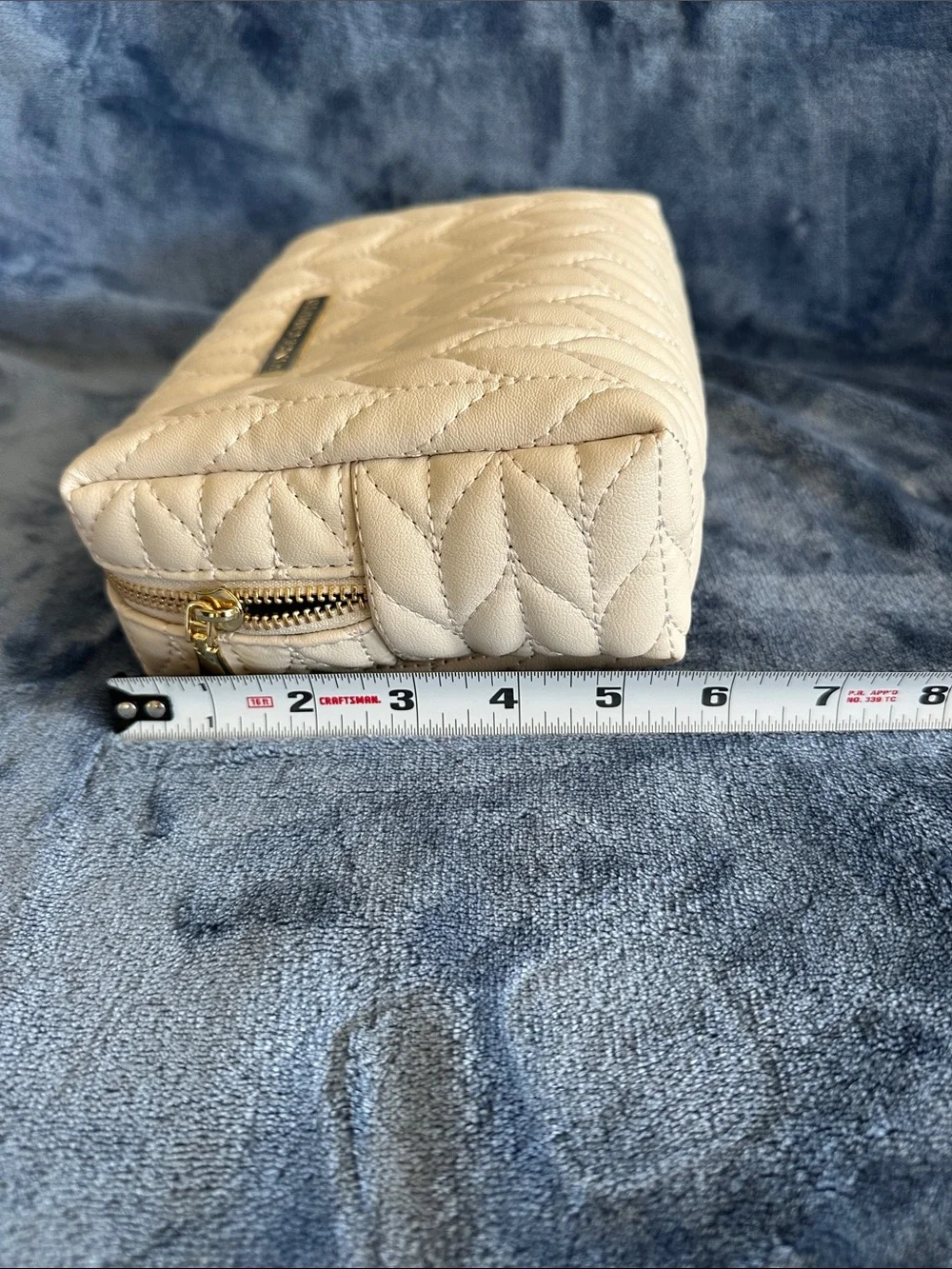 Assorted Women's Cosmetic Pouches - Taupe, Cream & Gold